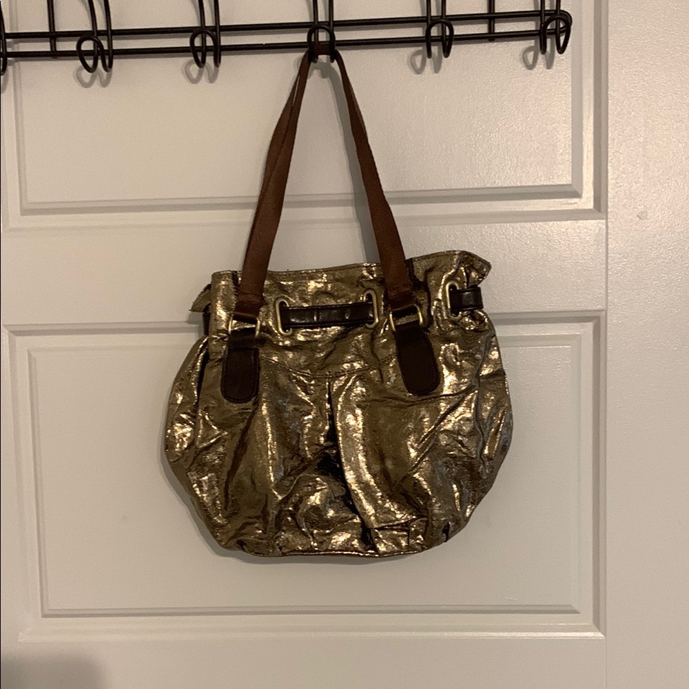 Gold Metallic Tote Bag